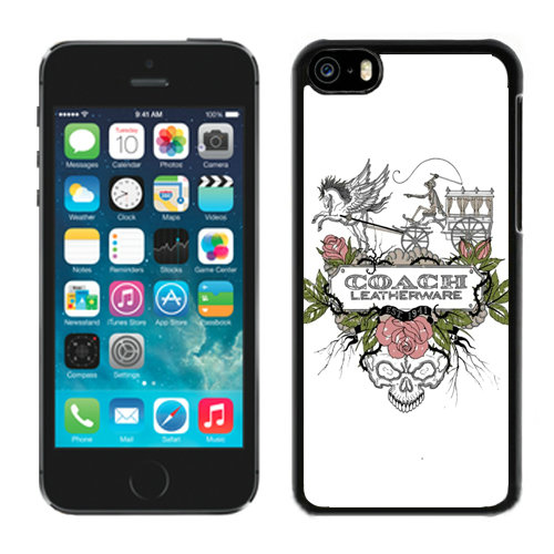 Coach Carriage Logo White iPhone 5C Cases DQV | Women